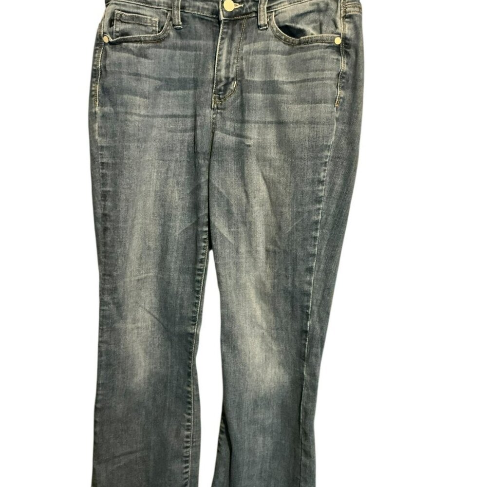 Judy Blue Jeans Womens 9 29 Blue Cropped Bootcut Raw Hem Stretch Denim Casual